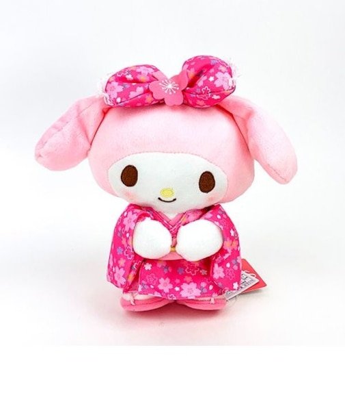 サンリオ ぬいぐるみ S 桜着物 マイメロディ  マスコット 人形 インテリア 和風 着物