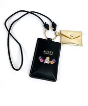 ディズニー アリス イン ワンダーランド クラシックスマホショルダー アリスと喋る花 ブラック Disney アコモデ