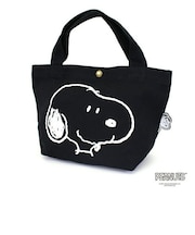 スヌーピー ミニトートバッグ フェイスブラック SNOOPY