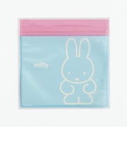 ミッフィー miffy ジッパーバッグ(ブルー) 小物入れ ラッピング 日本製