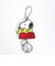スヌーピー SNOOPY キーチェーン ラバーリールウォッチ 時計 キーホルダー ホワイト