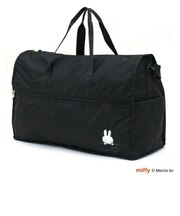 ミッフィー miffy 折りたたみボストンバッグ ブラックフェイス Lサイズ バッグ