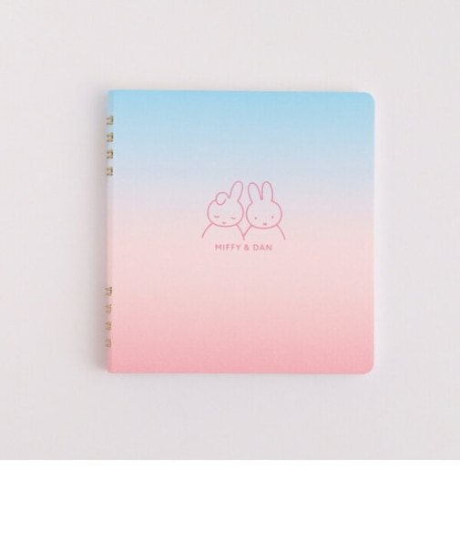 ミッフィー リングノート・スクエア(miffy&dan) 文具 日本製 ブルー/ピンク