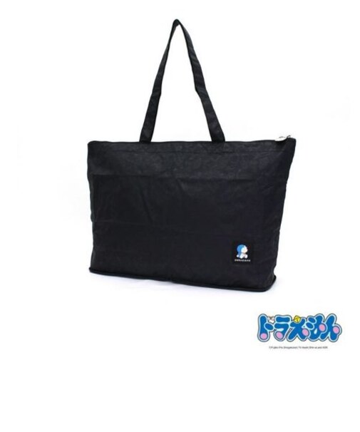 ドラえもん ひみつ道具 折りたたみトートバッグ エコバッグ ブラック 17L