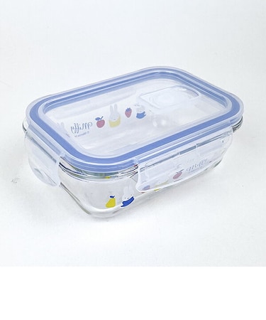 ミッフィー miffy 耐熱ガラス製4点ロック 保存容器 キッチン用品