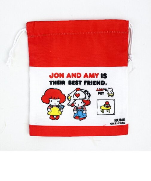 内藤ルネ 巾着 JON&AMY ポーチ 小物入れ