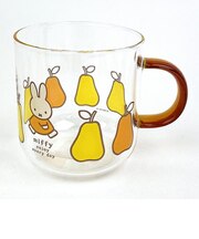 ミッフィー miffy カラーハンドル耐熱ガラスマグ(ブラウン・洋ナシ) コップ 食器 日本製
