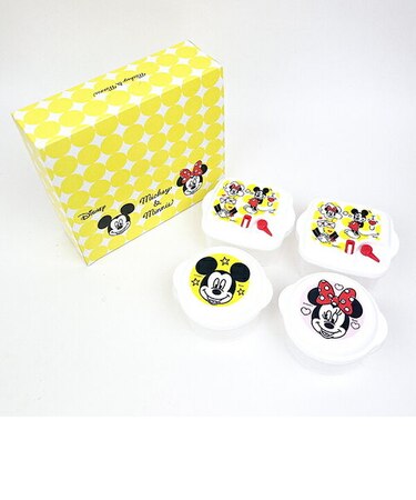 ディズニー ミッキー&ミニー PT電子レンジ容器 4PC キッチン 日本製 Disney