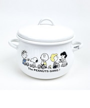 スヌーピー ブレイクタイム ホーロー両手鍋 16cm キッチン 日本製 SNOOPY