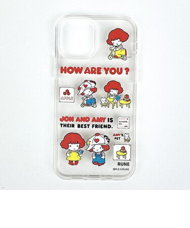 内藤ルネ クリアケース JON&AMY iPhone12/12Pro スマホ用品 Rune