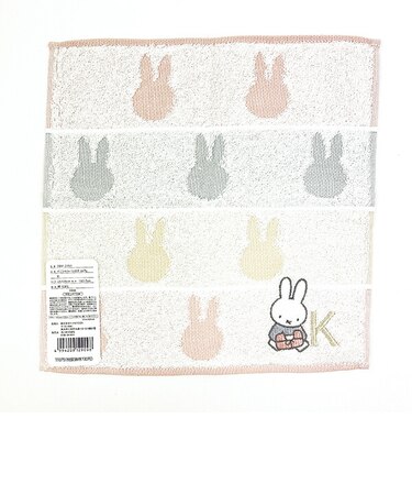 ミッフィー miffy イニシャルハンカチ(K) ピンク