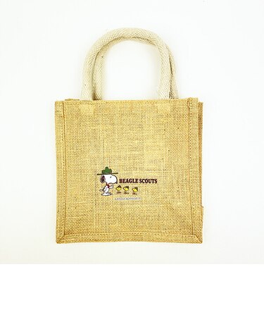 スヌーピー ジュートバッグ S ロゴビーグルスカウト かばん トートバッグ SNOOPY
