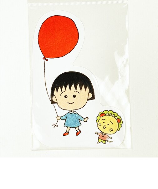 まる子とコジコジ eHONTOMO 風船 ダイカットポストカード 文具 まるコジ 日本製
