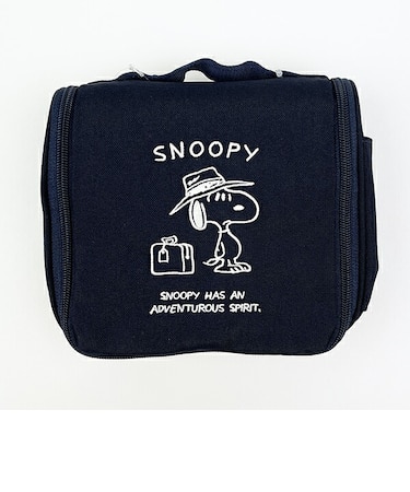 スヌーピー 撥水吊下げポーチ (ネイビー) トラベル用品 SNOOPY