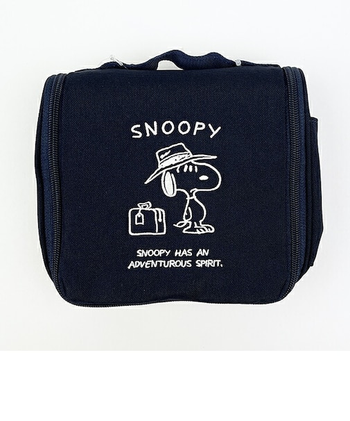 スヌーピー 撥水吊下げポーチ (ネイビー) トラベル用品 SNOOPY