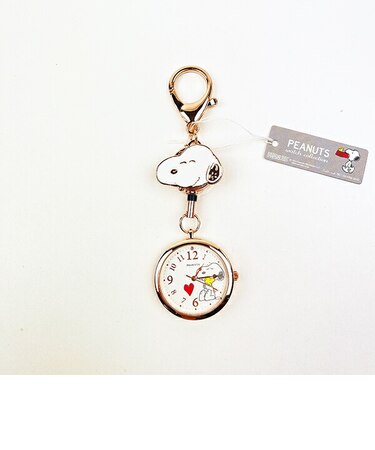 スヌーピー エポリールウォッチ ピンクゴールド ウッドストック 時計 キーホルダー SNOOPY