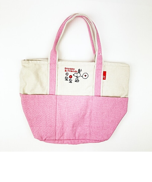 スヌーピー トートバッグ(M) (ピンク) ランチ SNOOPY ROOTOTE ルートート コラボ