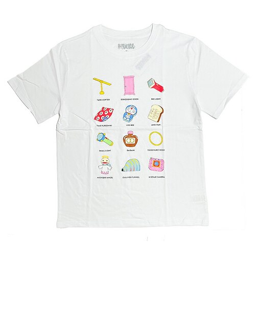 ドラえもん Tシャツ(LL) ひみつ道具 ホワイト アパレル