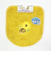 スタジオジブリ となりのトトロ 兼用フタカバー 花のバス停 トイレ用品 イエロー