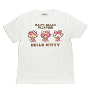 サンリオ ハローキティ 日焼け キティ 半袖Tシャツ(XL) ジュース アパレル Sanrio