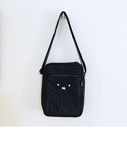 ミッフィー miffy フェイス 縦型ショルダーバッグ ブラック