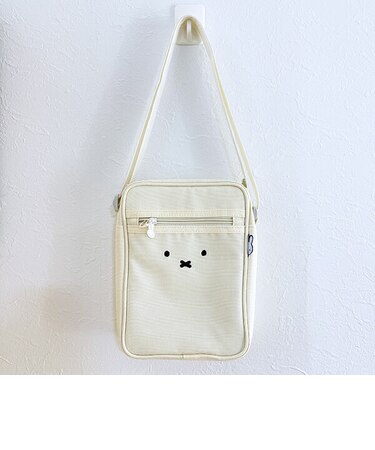 ミッフィー miffy フェイス 縦型ショルダーバッグ アイボリー