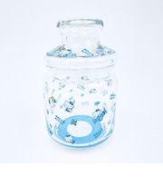 サンリオ ハローキティ ガラスキャニスター (水色) 日本製 Sanrio
