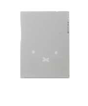 ミッフィー miffy A4クリアホルダー(3ポケット) (グレー) 文具 クリアファイル フェイスシリーズ