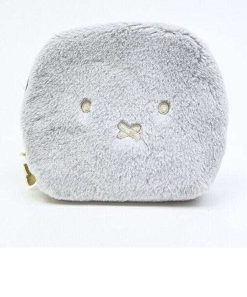 ミッフィー miffy ポーチ (グレー) フェイスシリーズ