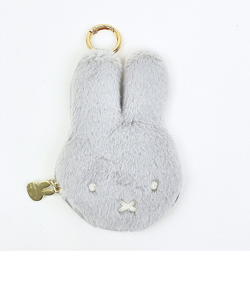 ミッフィー miffy コインケース (グレー) お財布 フェイスシリーズ