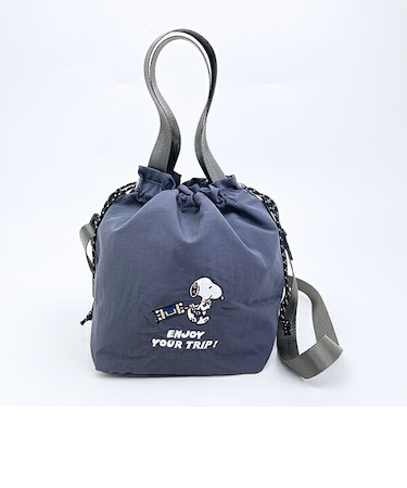 スヌーピー enjoyyourtrip 巾着ショルダーバッグ SNOOPY