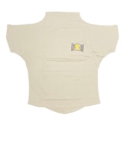 水森亜土 ワンポイント柄 ハイネック半袖Tシャツ(L) グレージュ アパレル