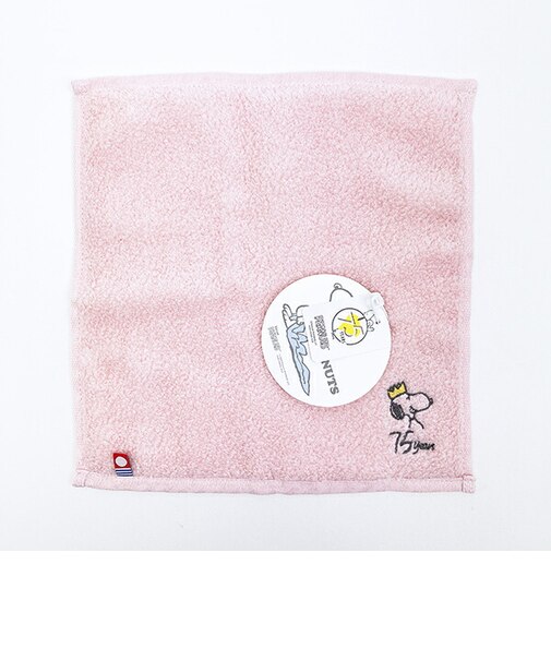 スヌーピー PEANUTS 75th かるわた ミニタオル ピンク ハンカチ 今治 日本製 西川 SNOOPY