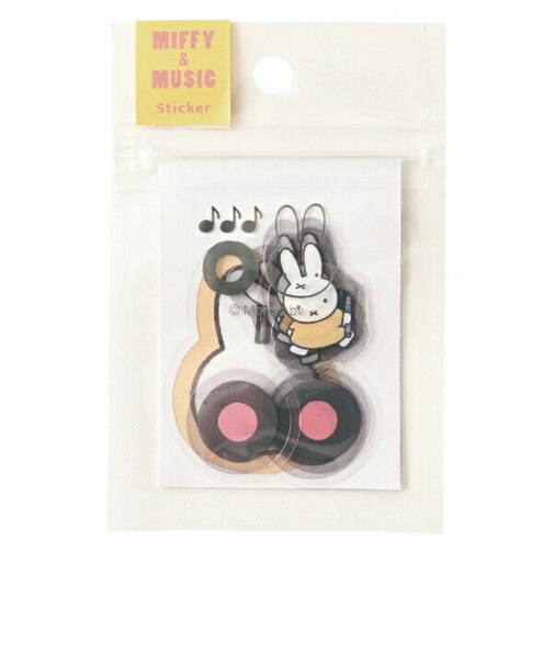 ミッフィー miffy フレークシール (イエロー) 文具 MIFFY&MUSICシリーズ