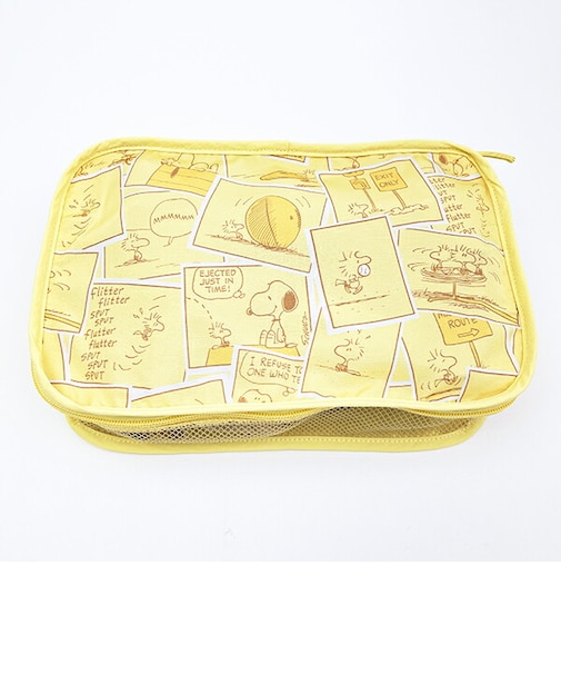 スヌーピー トラベル収納ポーチ(S) (イエロー) コミックトラベルシリーズ SNOOPY