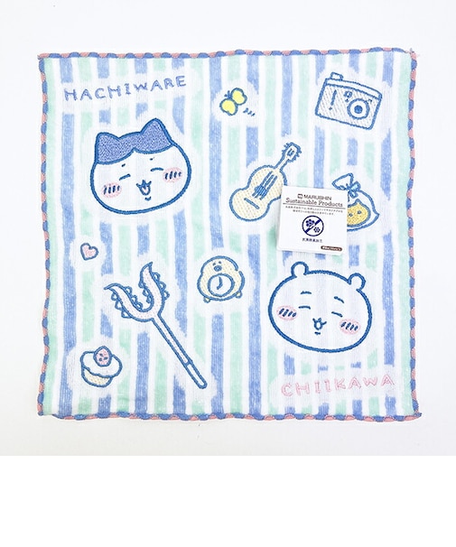 ちいかわ いろいろストライプ ミニタオル ハンカチ
