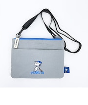 スヌーピー 2ルームショルダーバッグ グレー ベースボール SNOOPY