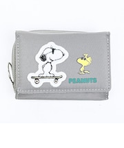 スヌーピー ジョー・クール コンパクト三つ折り財布 グレー SNOOPY