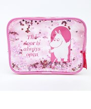 ムーミン シャカシャカポーチ ピンク 80周年アート MOOMIN