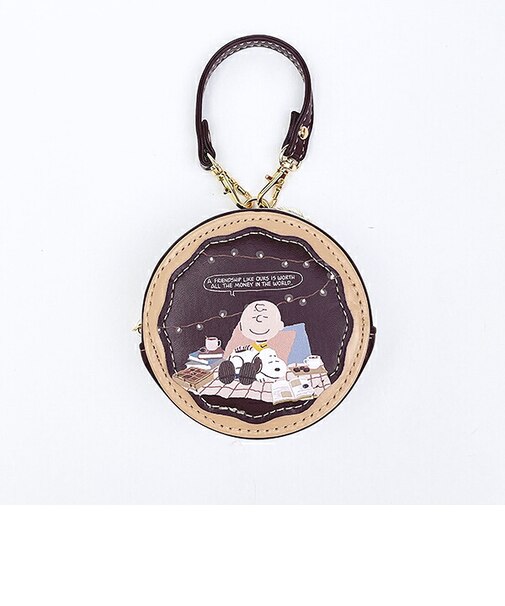 スヌーピー ラウンドマカロンポーチ チョチョコレート SNOOPY