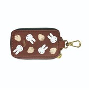 ミッフィー miffy スマートキーカバー 4 いちご ブラウン キーケース カー用品