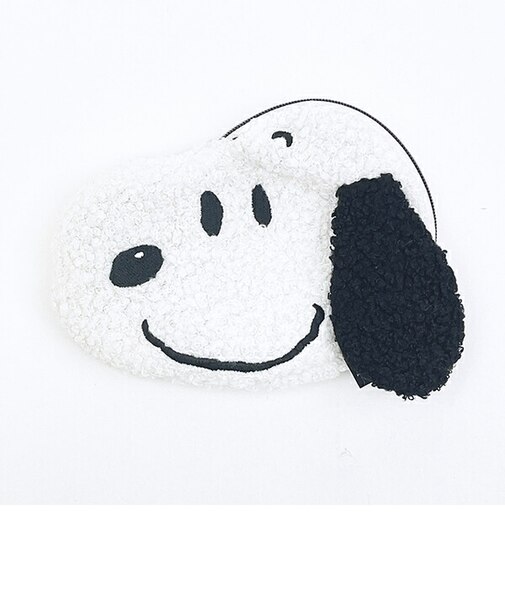 スヌーピー ダイカットフェイスポーチ ブラック SNOOPY