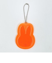 ミッフィー miffy リフレクターラバーキーホルダー フェイス オレンジ