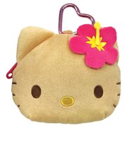 サンリオ 日焼け ハローキティ カラビナ付きぬいぐるみファスナーマスコット ポーチ Sanrio