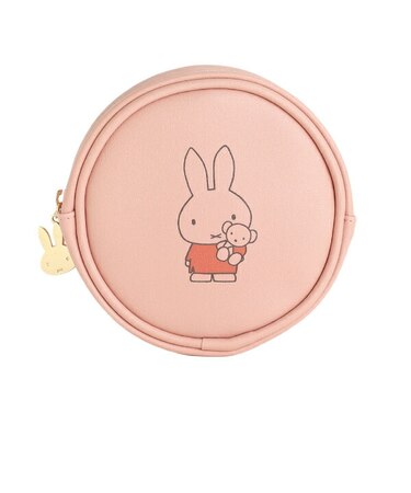 ミッフィー miffy 丸型ポーチ コーラル