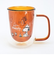 スヌーピー ビーグルスカウト ダブルウォール耐熱グラス マグカップ コップ SNOOPY