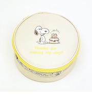 スヌーピー サークルコスメポーチ アイボリー トラベル SNOOPY