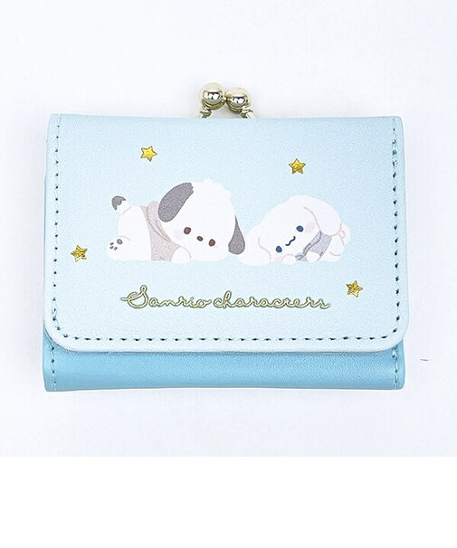 サンリオ ポチャッコ × シナモロール 3つ折り財布 (ブルー) チルタイムシリーズ シナモン Sanrio