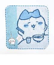 ちいかわ イエロー!! タオルハンカチ ブルー