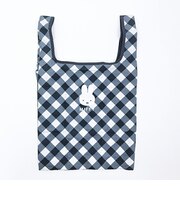 ミッフィー miffy エコバッグ グレー ダイアゴナルチェック
